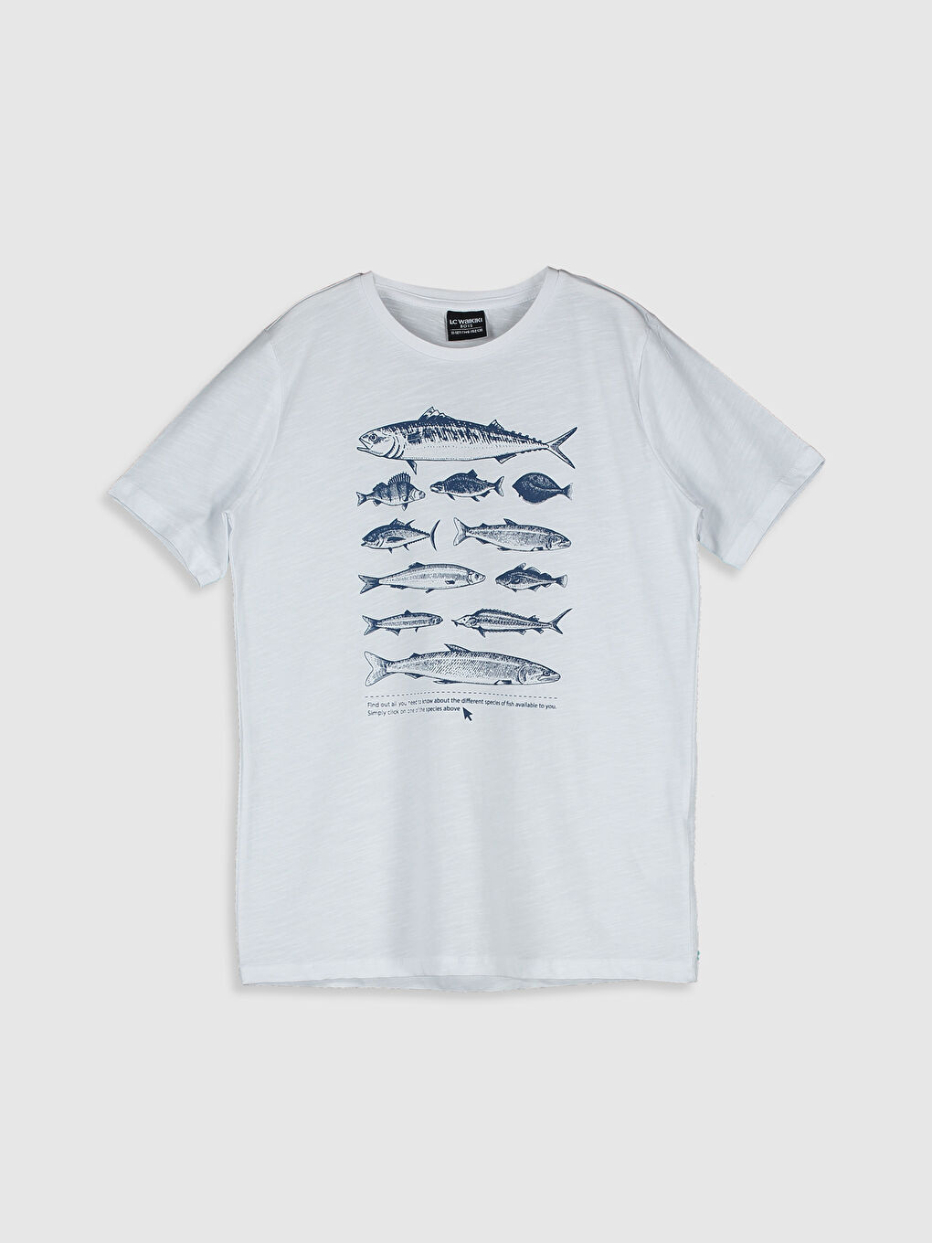 LCW Boy's Printed Cotton T-Shirt Father and Son Matching -0SE018Z4-Q6K
