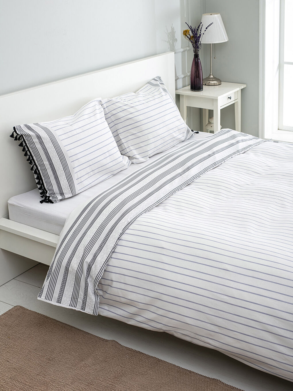 طقم غطاء لحاف مزدوج اسود-1