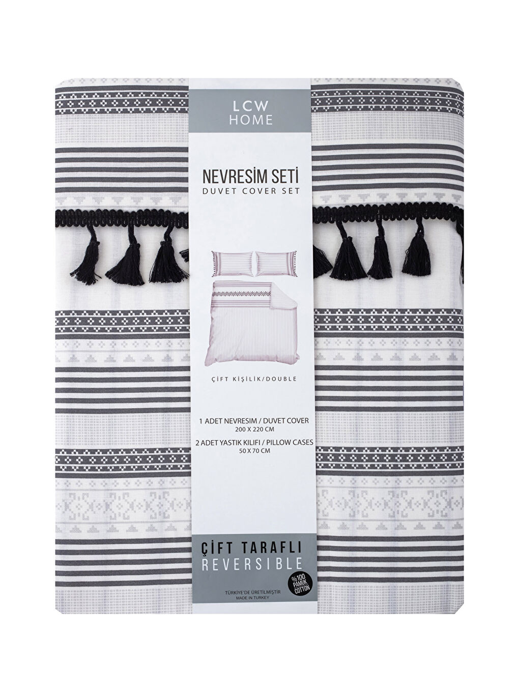 طقم غطاء لحاف مزدوج اسود-5