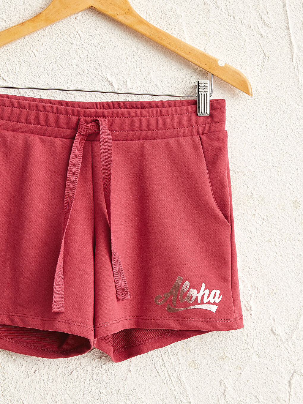 Шорты с принтом и эластичным поясом для женщин-2