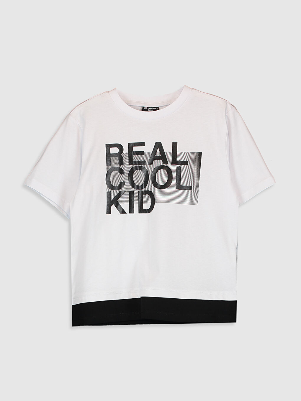 Beyaz Erkek Çocuk Yazı Baskılı Tişört Baba Oğul Kombini