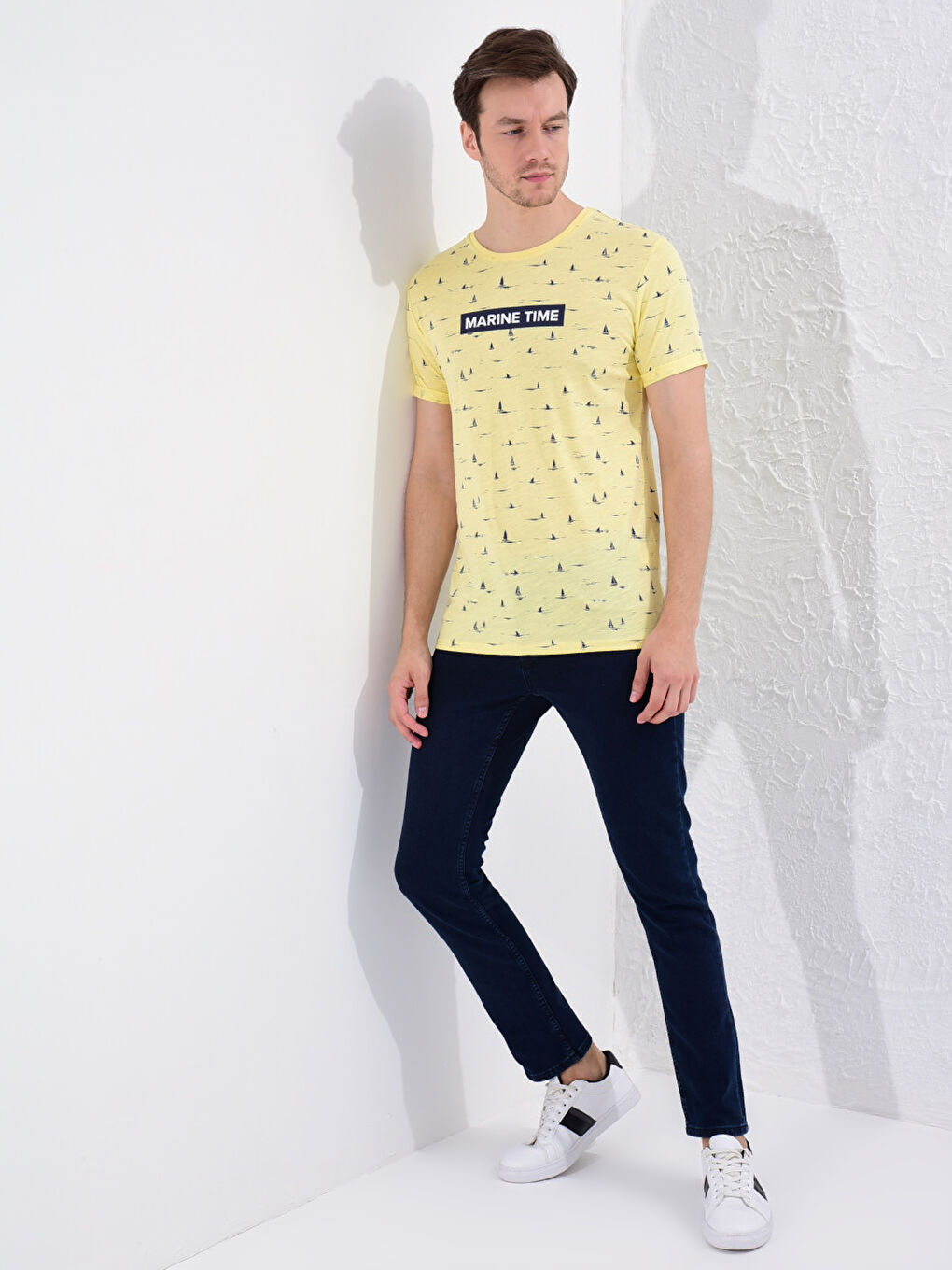 Футболка Из Чесаного Хлопка С Принтом Под Круглый Вырез Для Отца И Сына-1