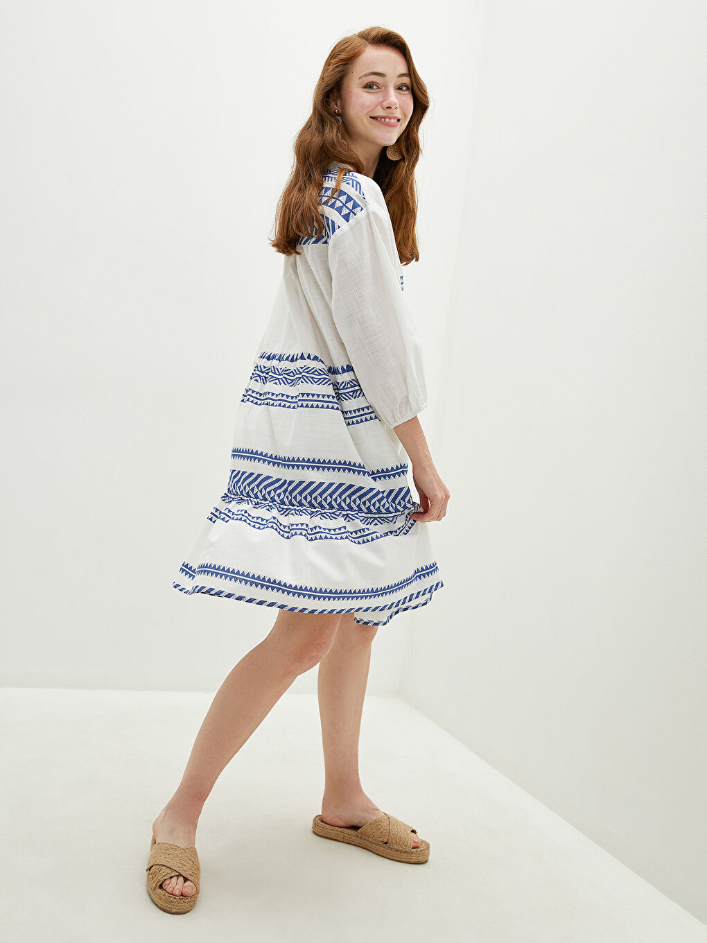 Bej Kadın Hakiki Deri Çapraz Bant Hasır Terlik