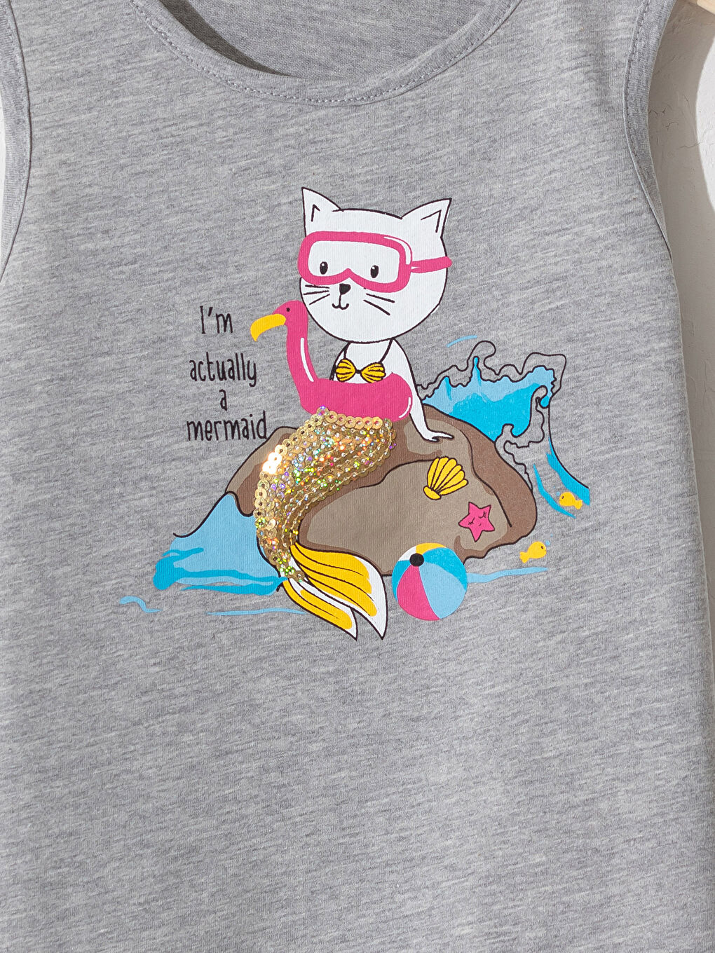 Girl's Printed Cotton Tank Top-3