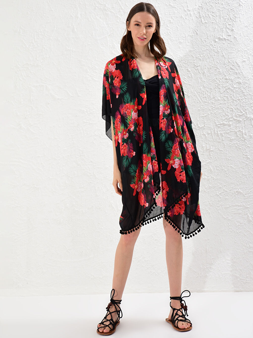 LCW DREAM Pompon Voal Ženski Kaftan -0SE634Z8-LTQ