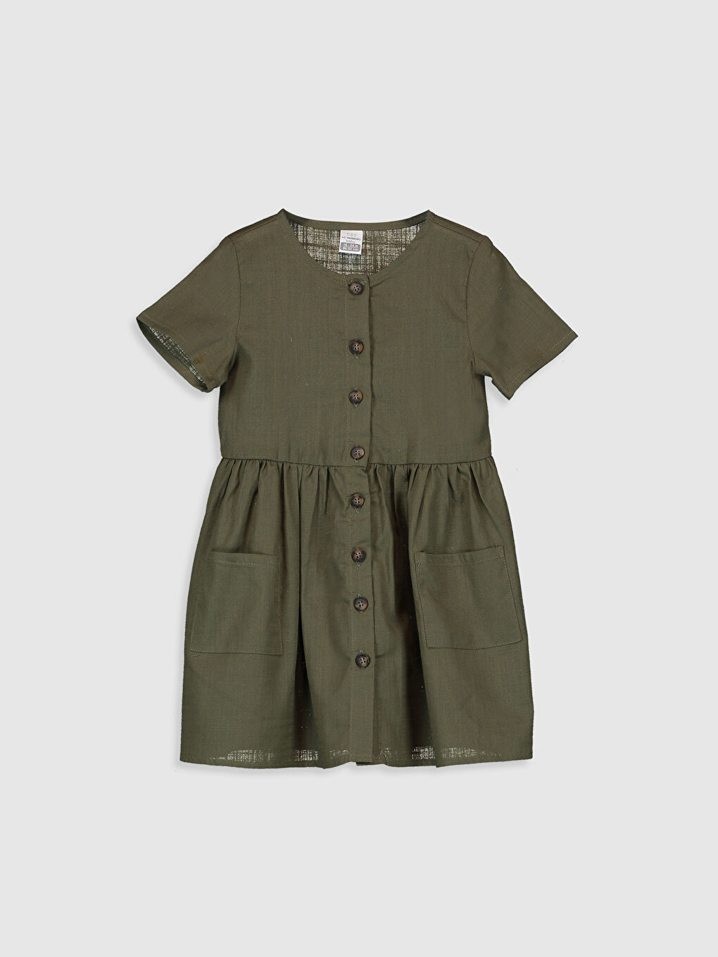 Haki Kız Bebek Elbise Anne Kız Kombini