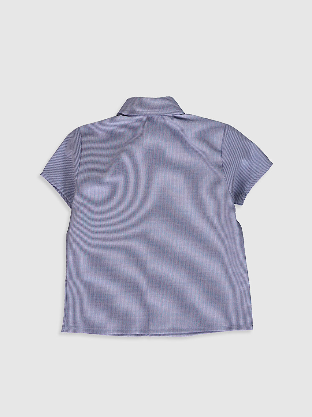 Lacivert Kısa Kollu Poplin Erkek Bebek Gömlek ve Papyon 2'li-2