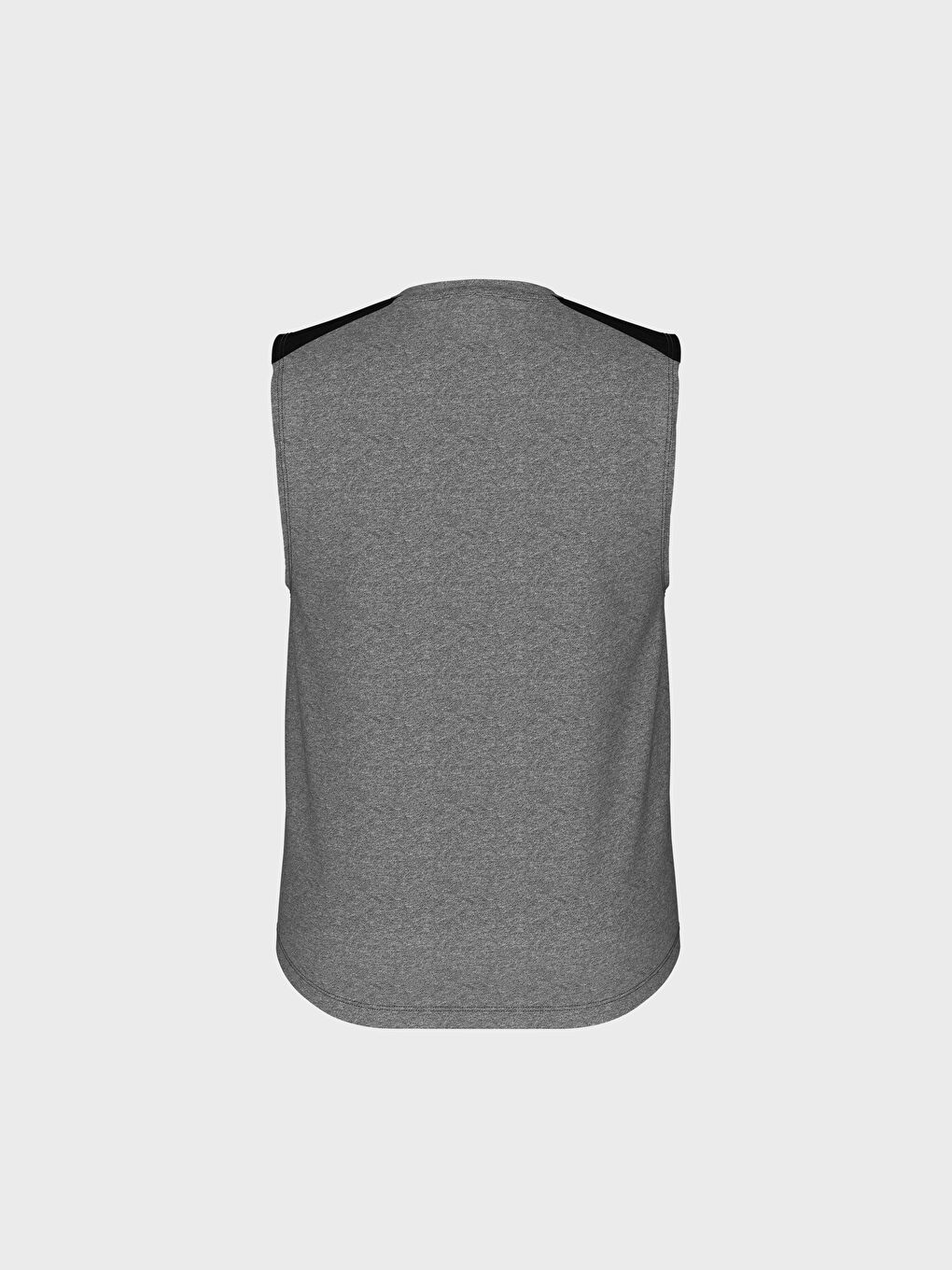 Gri Penye Erkek Kolsuz Tişört-1