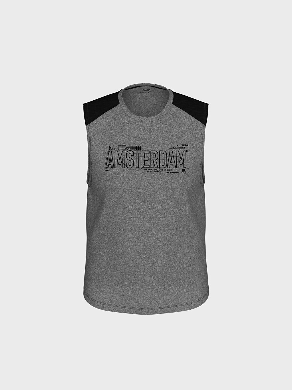 Gri Penye Erkek Kolsuz Tişört