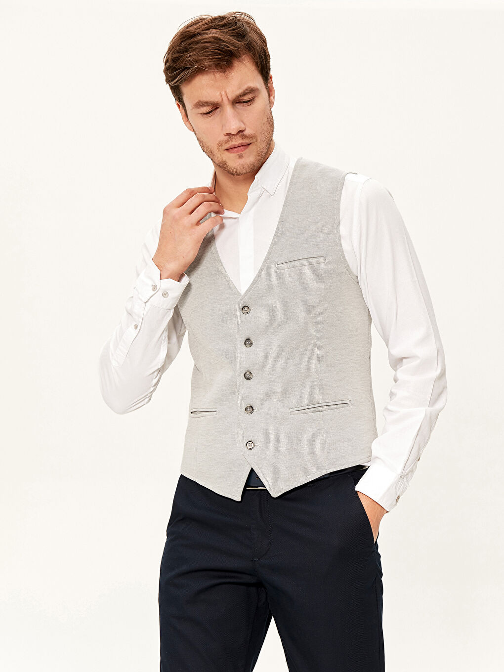 Gri Erkek Yelek