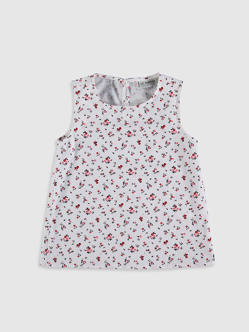 Pembe Bisiklet Yaka Desenli Kız Çocuk Bluz