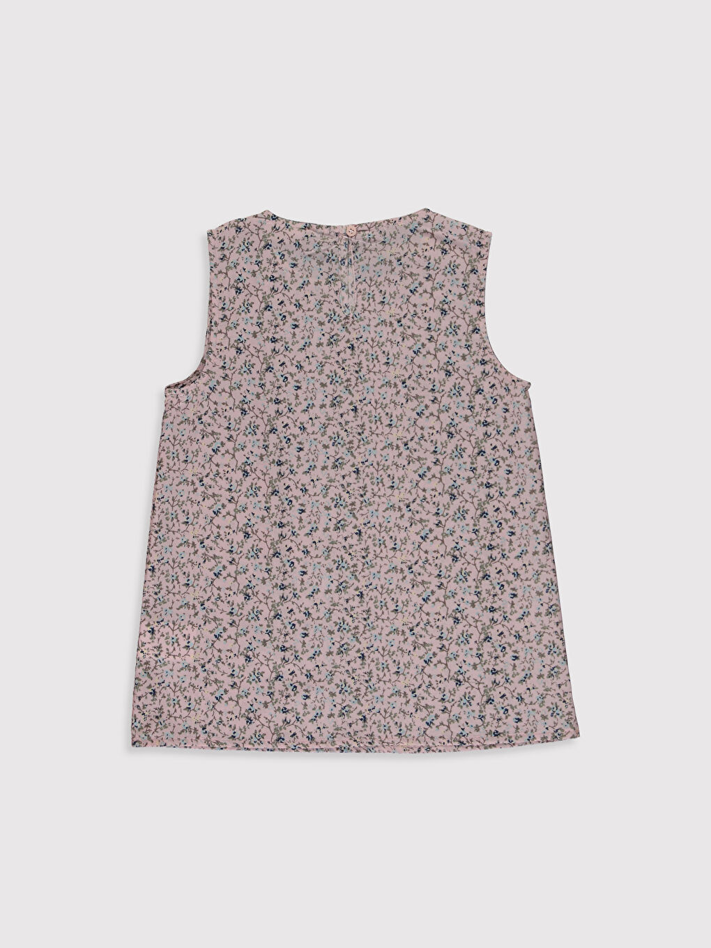 Pembe Bisiklet Yaka Desenli Kız Çocuk Bluz-1