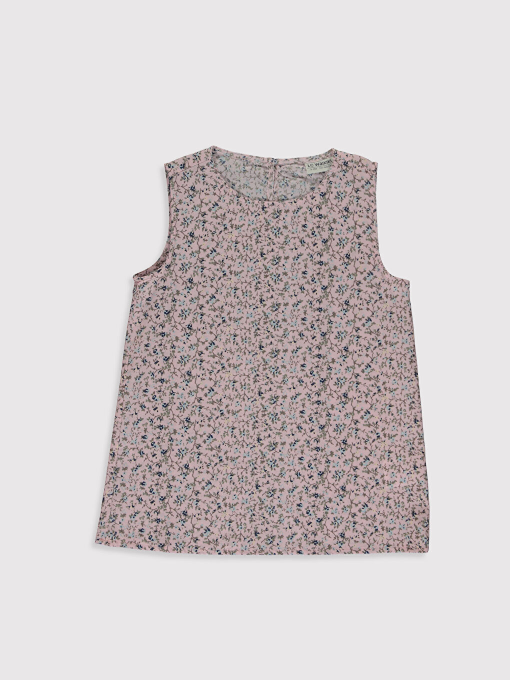 Pembe Bisiklet Yaka Desenli Kız Çocuk Bluz