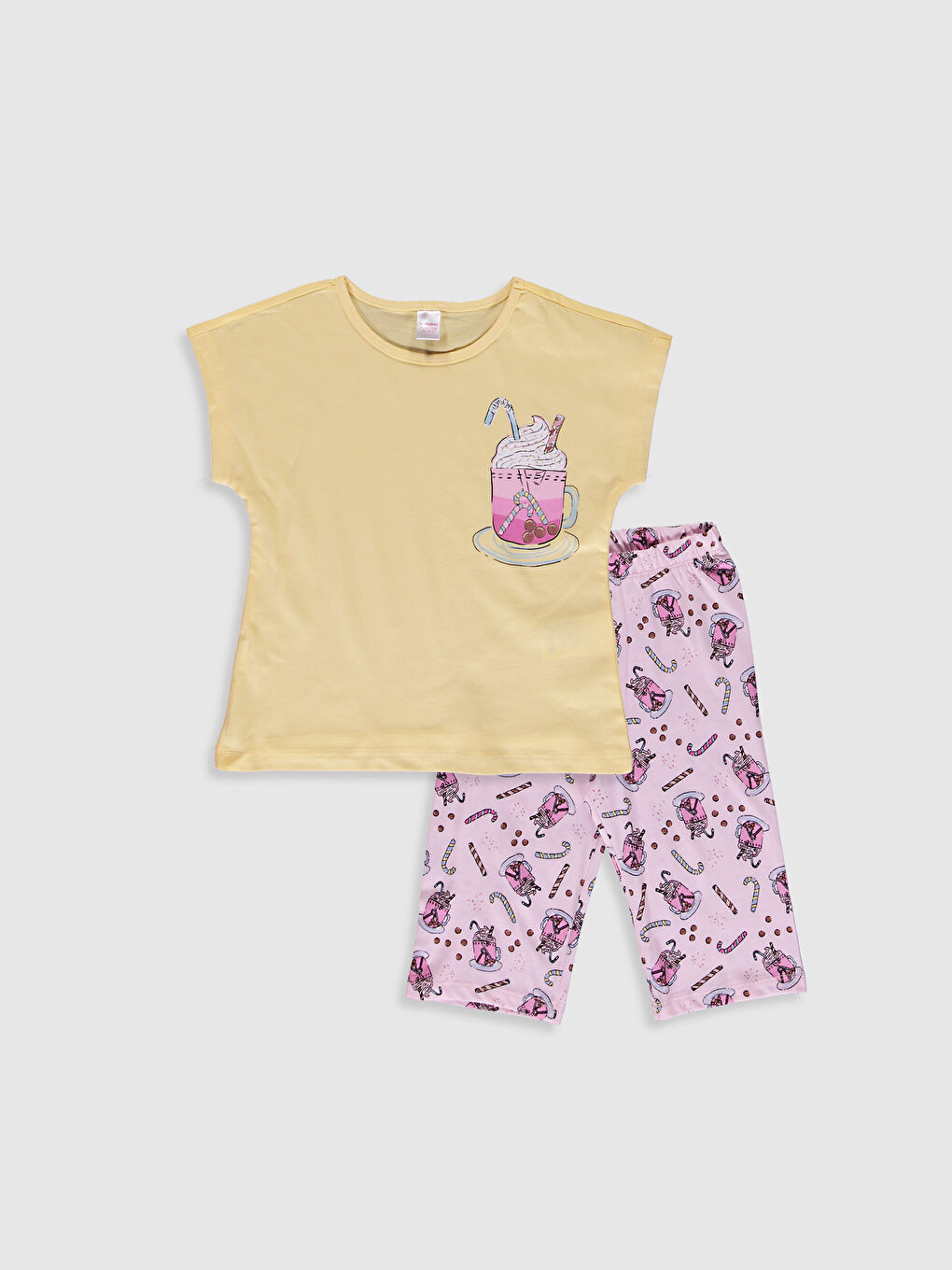 Girl's Printed Cotton Pyjamas Set