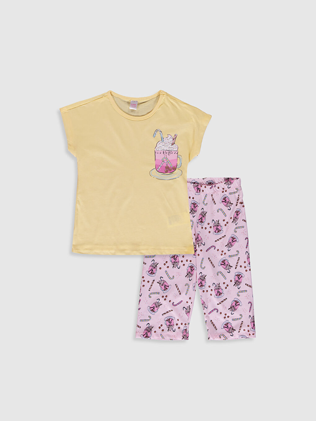 Girl's Printed Cotton Pyjamas Set-1