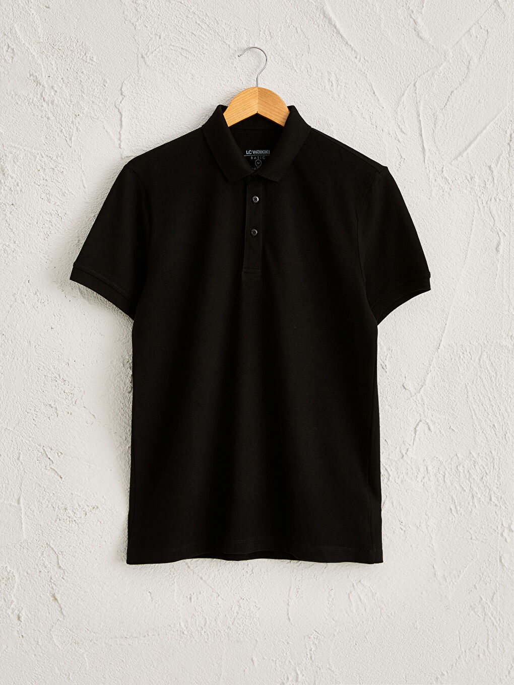 Polo Neck Basic Pique T-Shirt