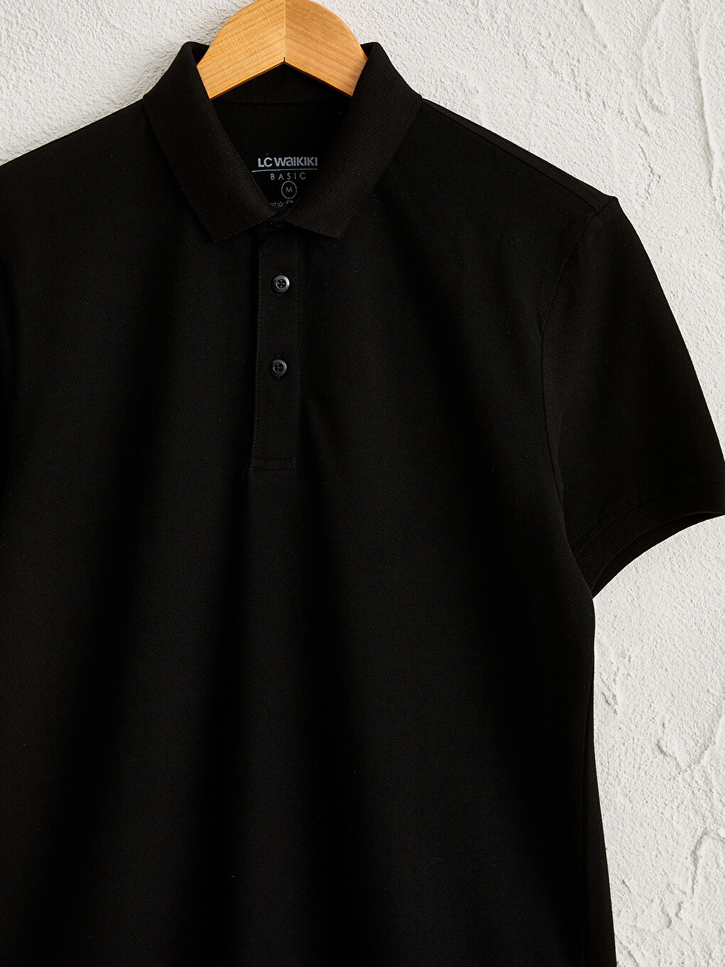 Polo Neck Basic Pique T-Shirt-2