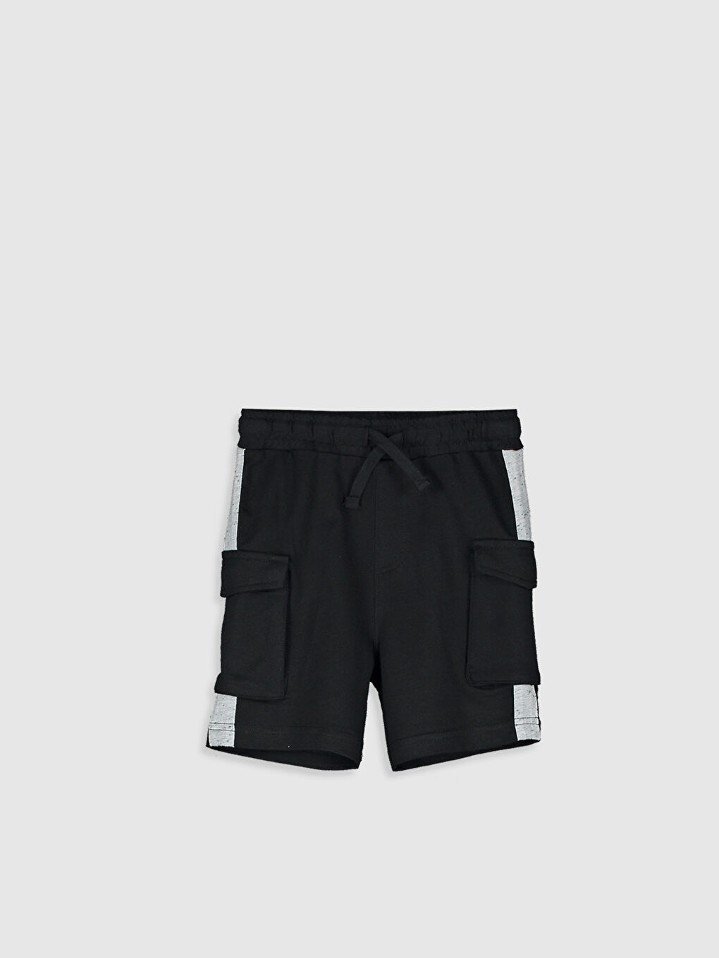 Siyah Erkek Bebek Şort Baba Oğul Kombini