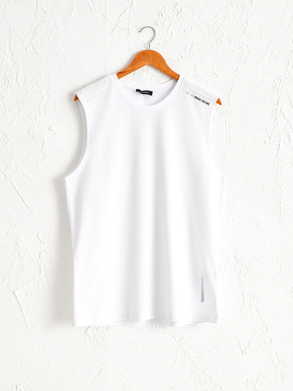 Tricou Fără Mâneci Basic Cu Guler Rotund Pentru Bărbați