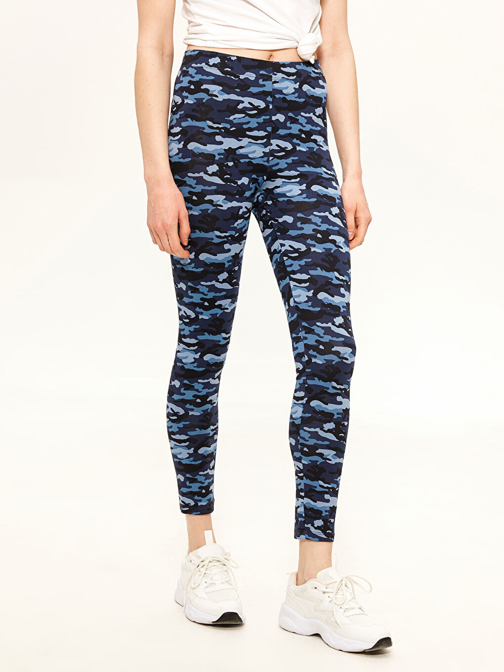 Mavi Standart Fit Desenli Kadın Tayt-2