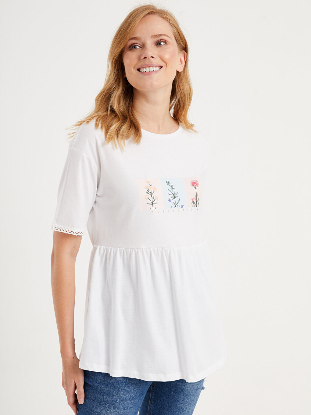 Printed Cotton Maternity T-Shirt-4