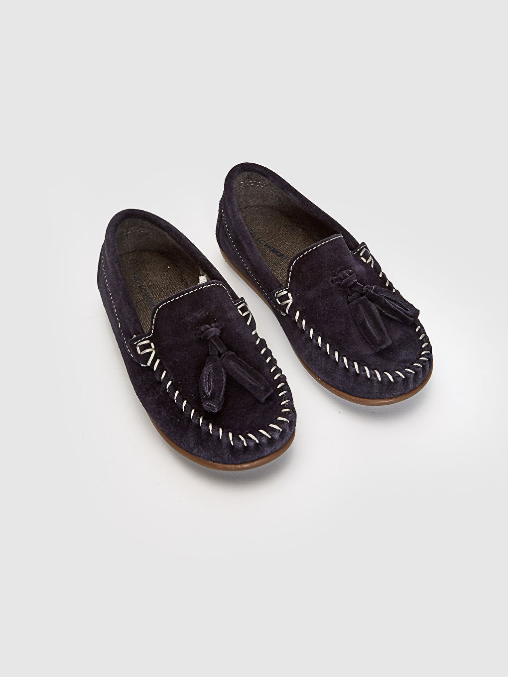 Lacivert Erkek Çocuk Hakiki Deri Loafer Ayakkabı-1