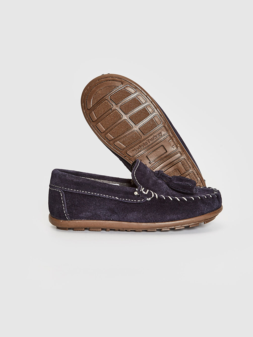 Lacivert Erkek Çocuk Hakiki Deri Loafer Ayakkabı-3