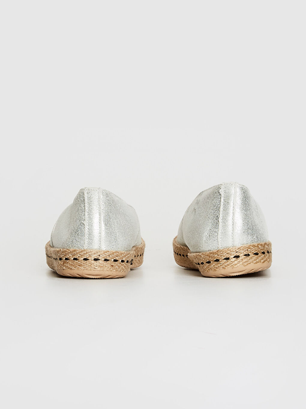 Gri Kadın Parlak Espadril Ayakkabı-3