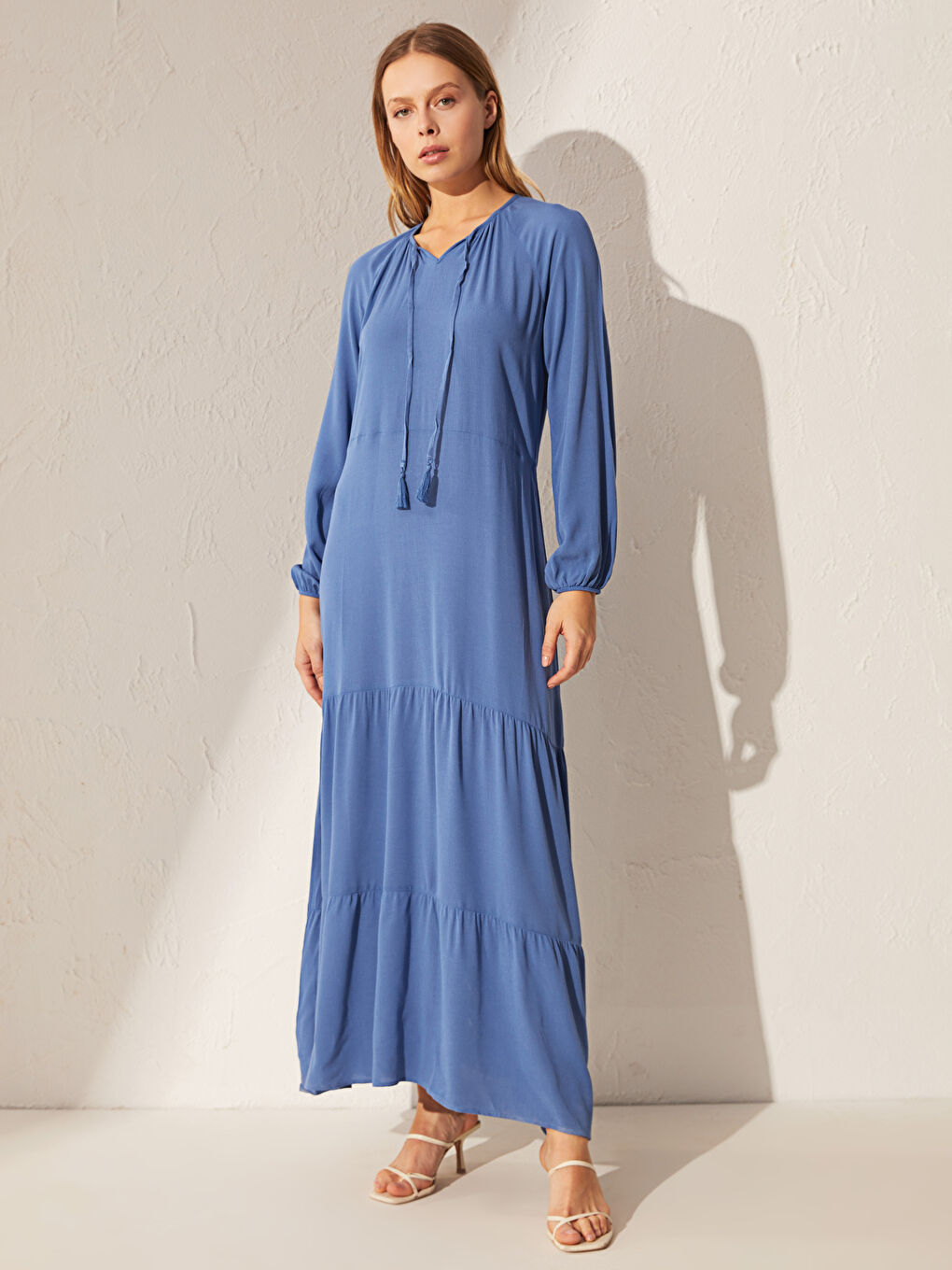 Long Sleeve Crinkle Women's Dress