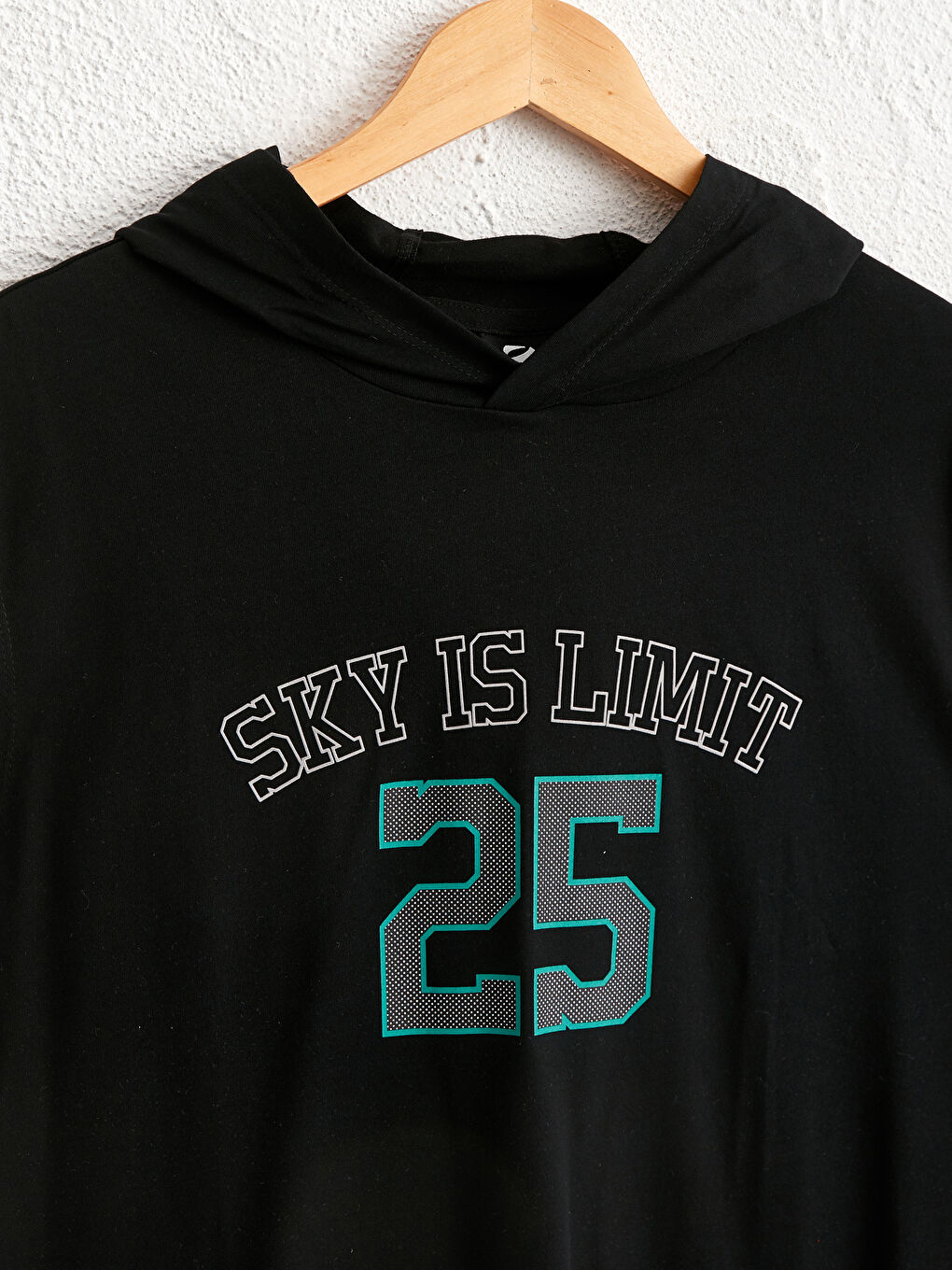 Siyah Standart Kalıp Baskılı Bisiklet Yaka Erkek Kolsuz Tişört-2