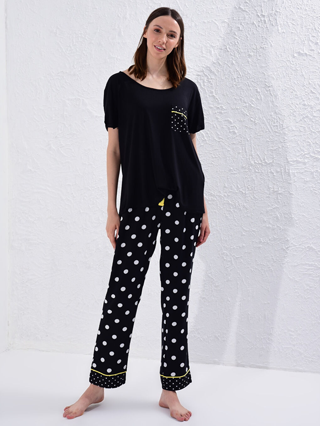Spotty Viscose Pyjamas Set-1