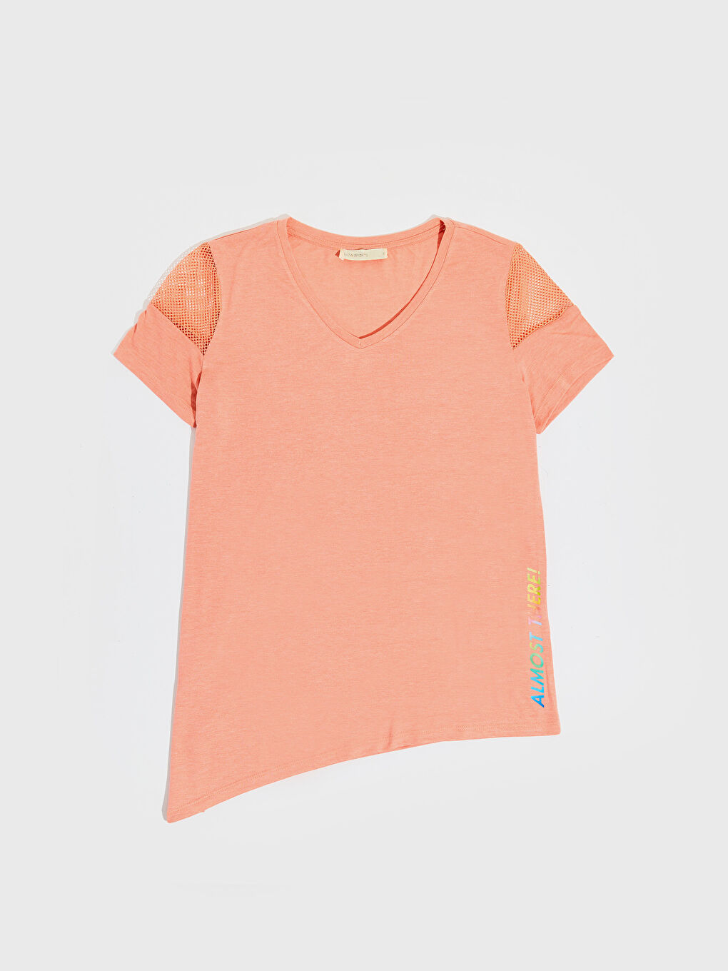 Женская футболка с коротким рукавом и v-образным вырезом