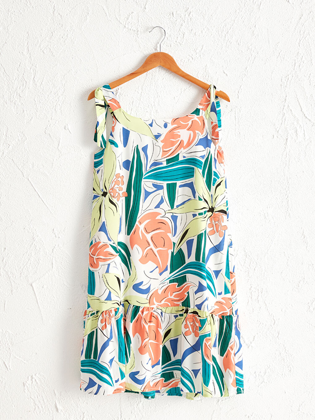 Karışık Çiçek Desenli Viskon Hamile Elbise-1