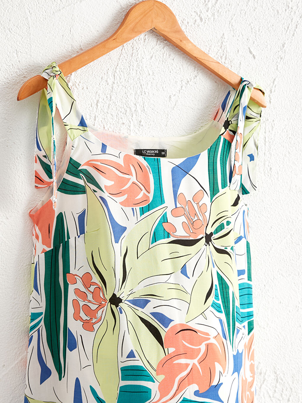 Karışık Çiçek Desenli Viskon Hamile Elbise-2