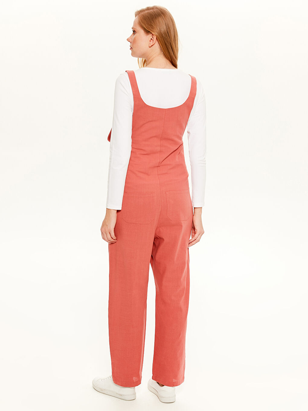 Kombinezon za trudnice bez rukava od pamuka sa U vratom-3