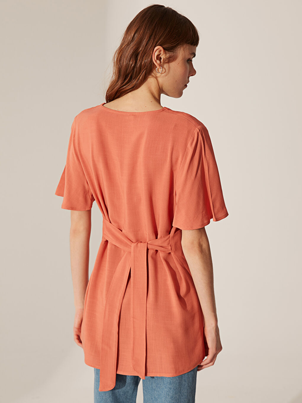 Short Sleeve Women's Blouse-3