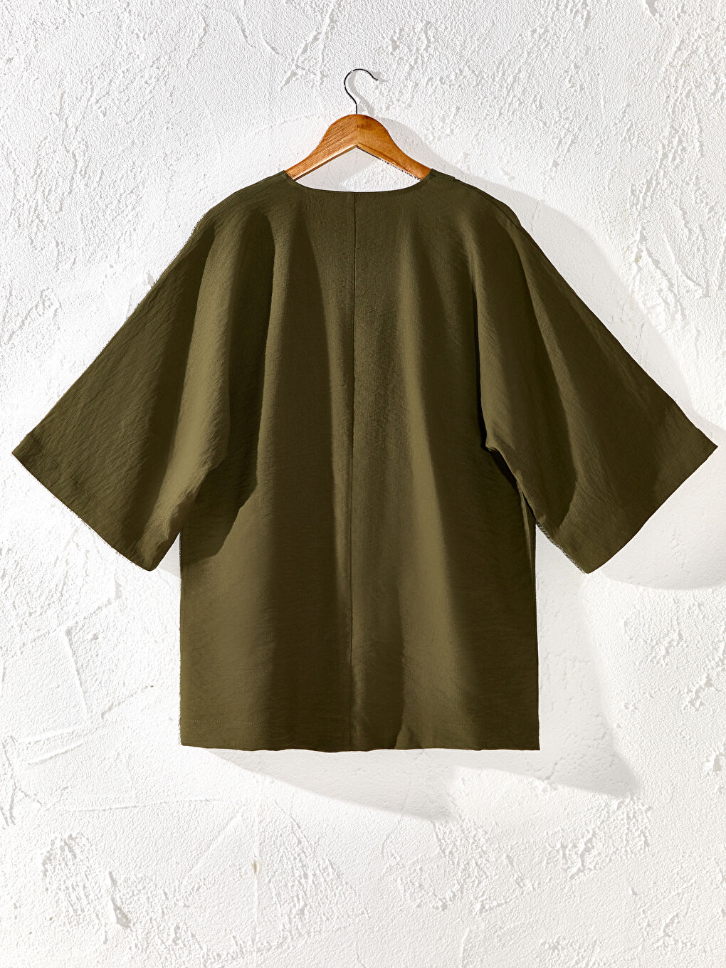 Plain Loose Fit Viscose Kimono-4