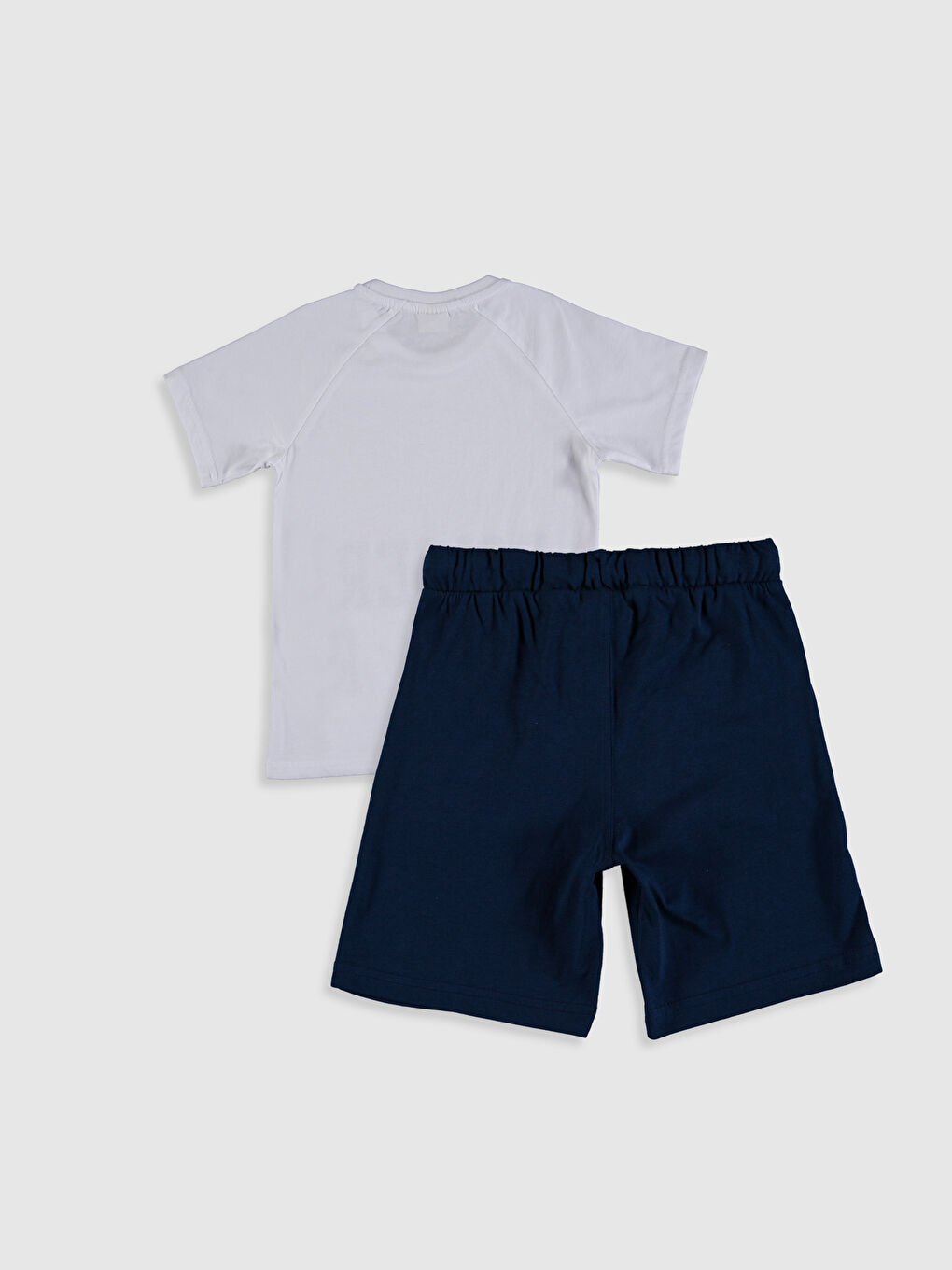 Beyaz Erkek Çocuk Tişört ve Şort-1