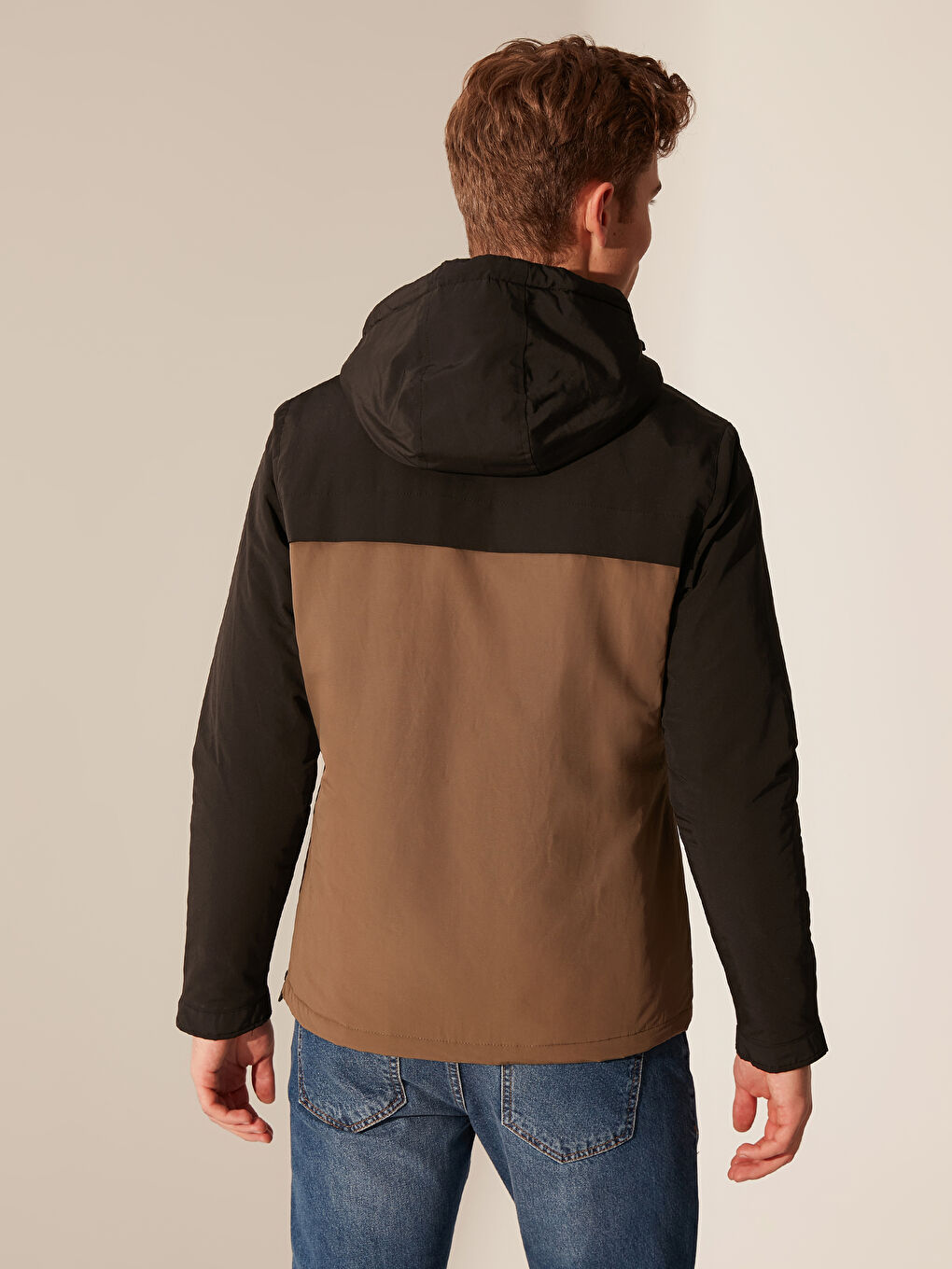 Siyah Slim Fit Kapüşonlu Erkek Kanguru Mont-2