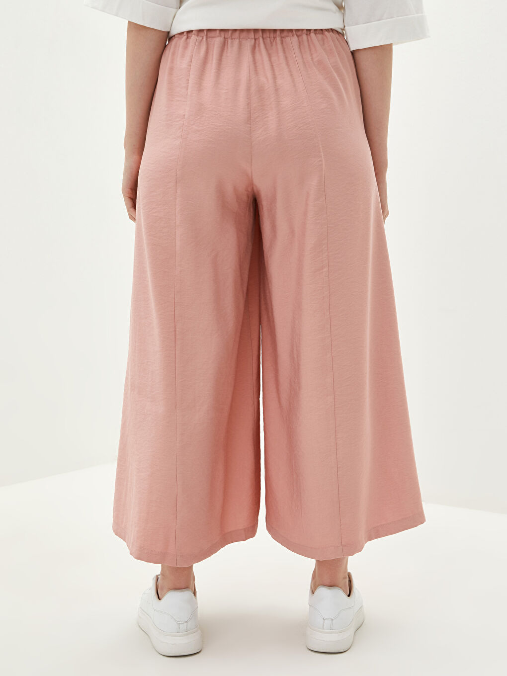 Elastic Waist Palazzo Pants-2