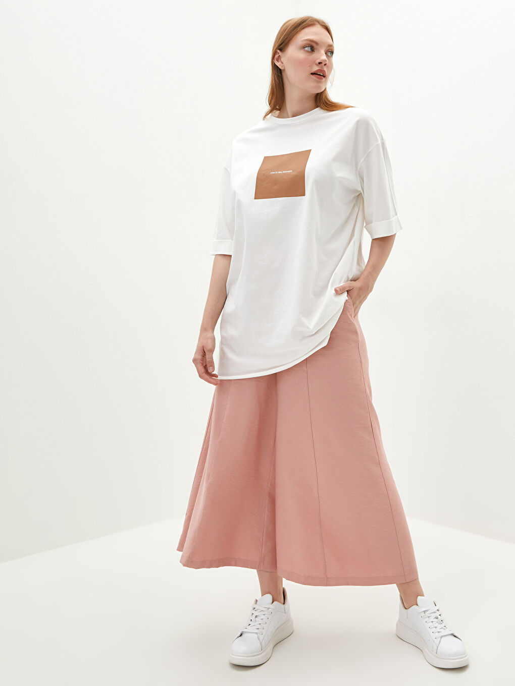 Elastic Waist Palazzo Pants-3