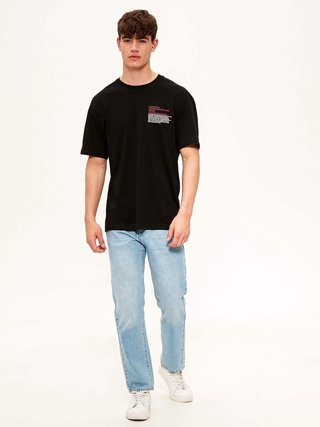 Ерлерге арналған таралған мақта футболка-5