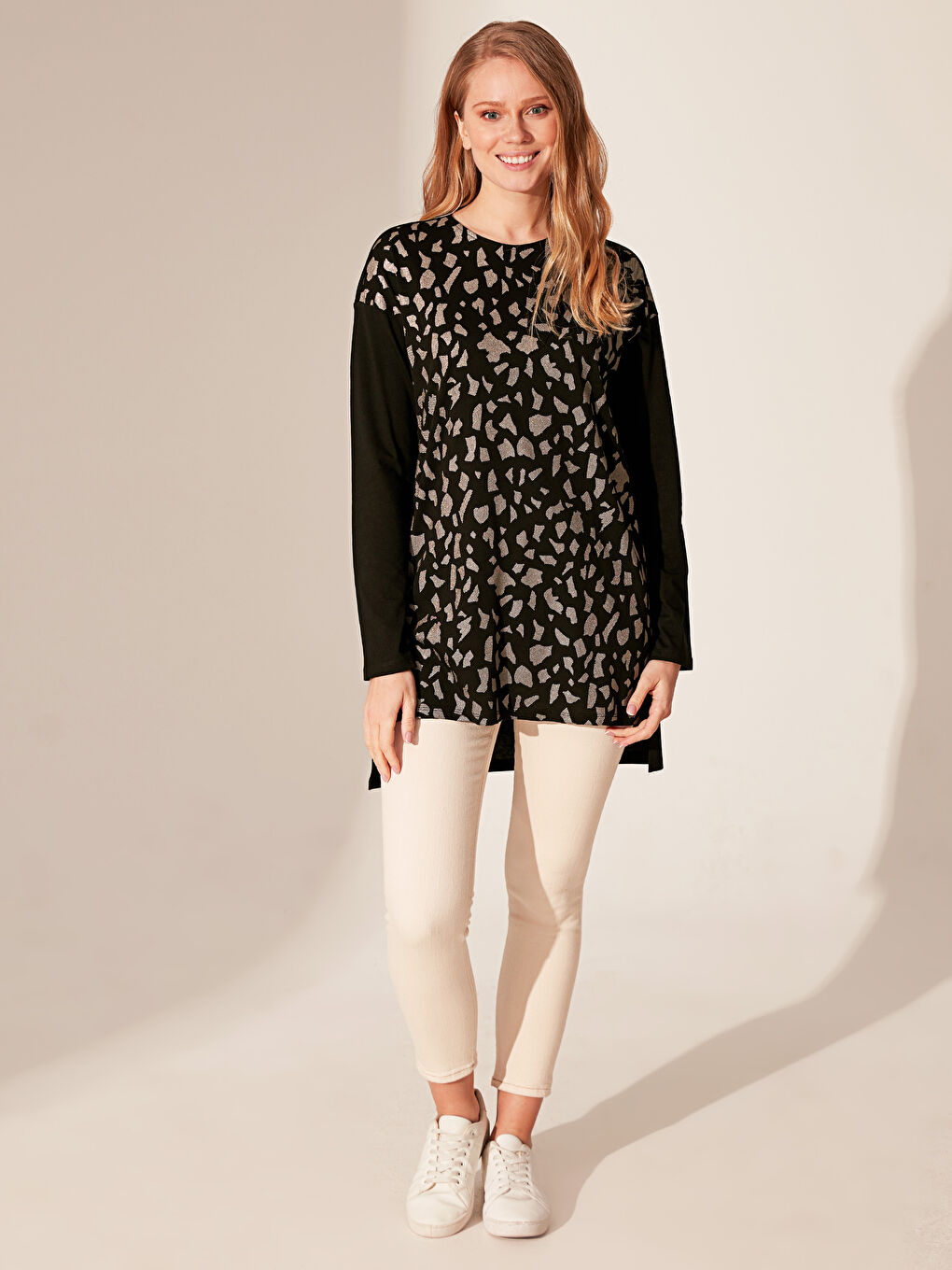 Crew Neck Long Sleeve Women's T-Shirt-1