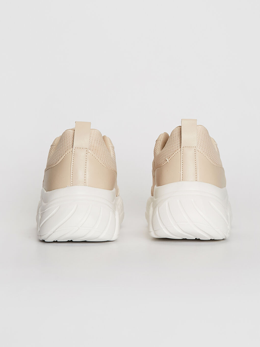 Bej Kadın Triko Spor Ayakkabı-4