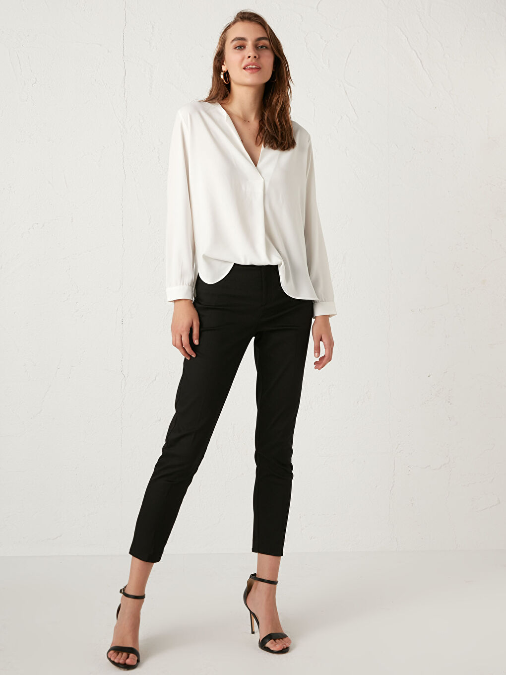 Slim Fit Ankle Length Trousers-2