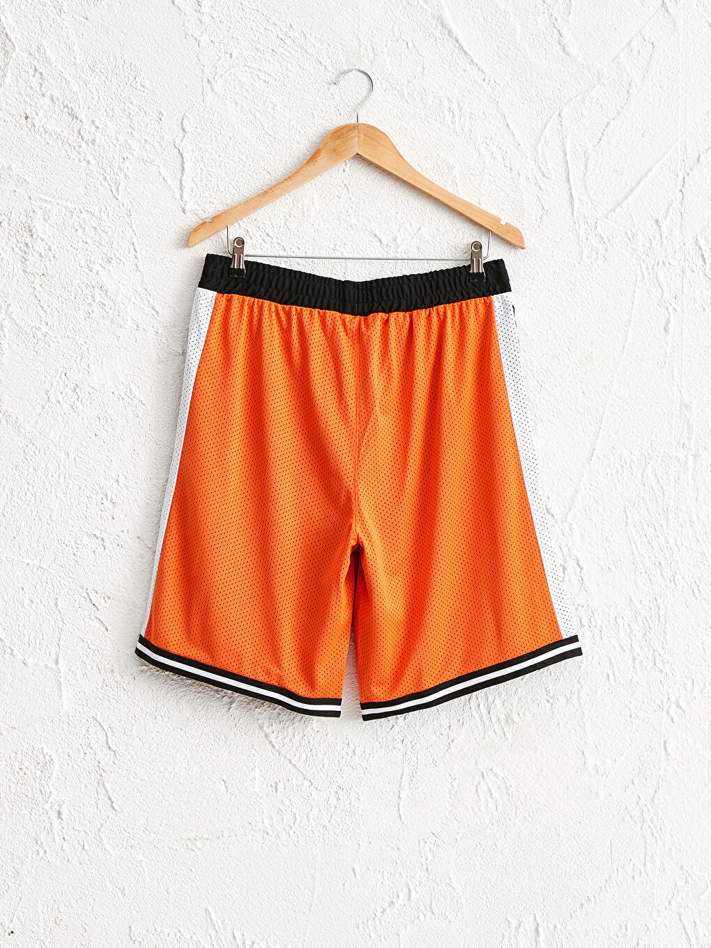 Turuncu Standart Kalıp Baskılı Aktif Spor Şort-1