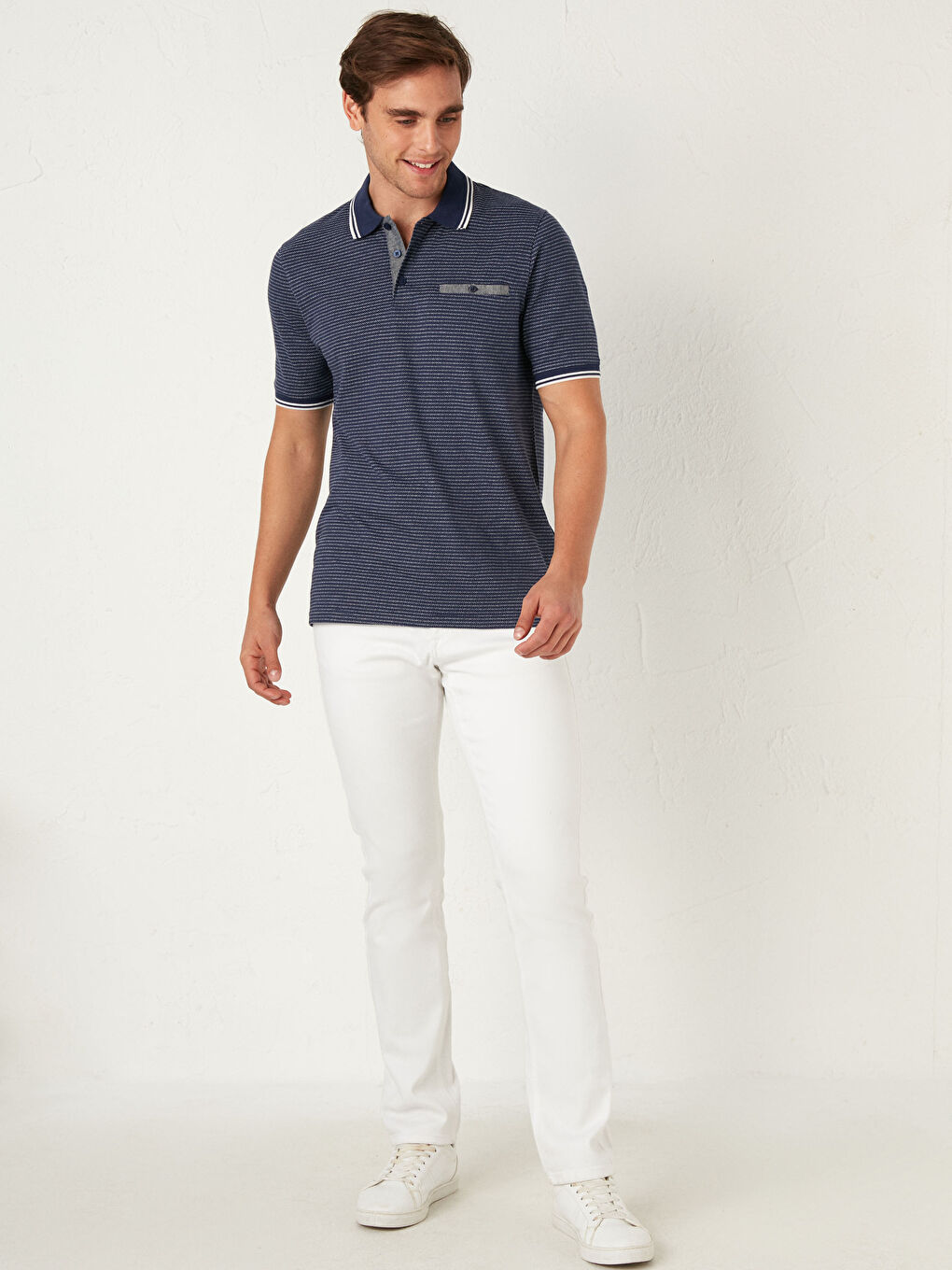 Футболка з водолазкою та коротким рукавом із чесаної бавовни-5