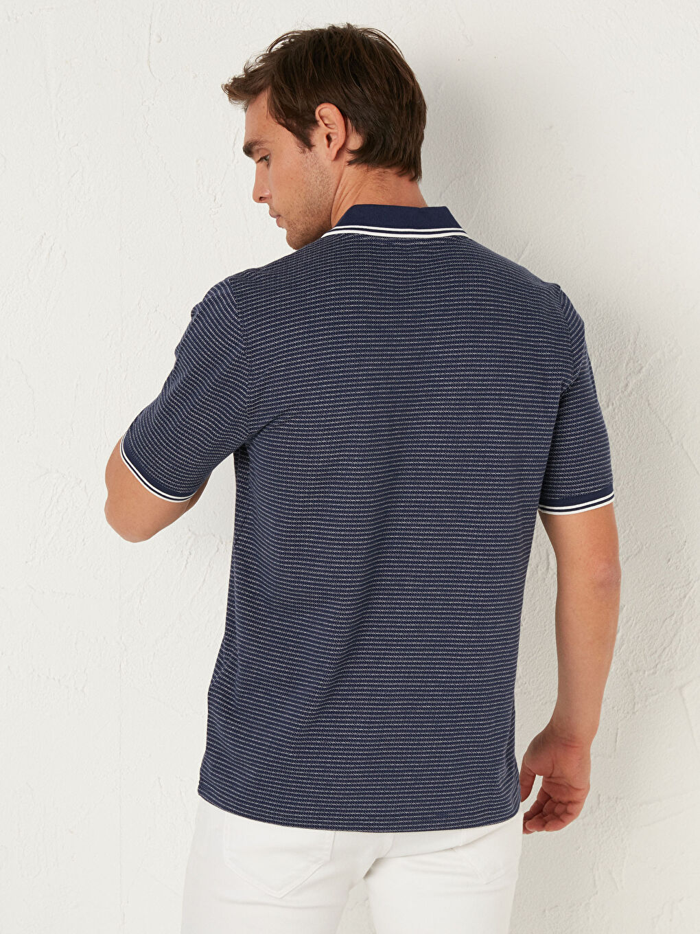 Футболка з водолазкою та коротким рукавом із чесаної бавовни-6