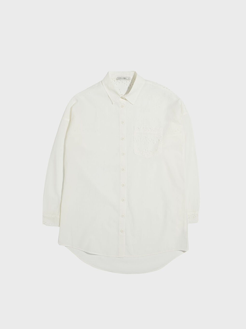 Tunique en Popeline à Manches Longues pour Femmes