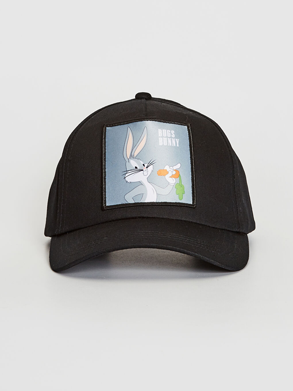 Siyah Bugs Bunny Baskılı Şapka